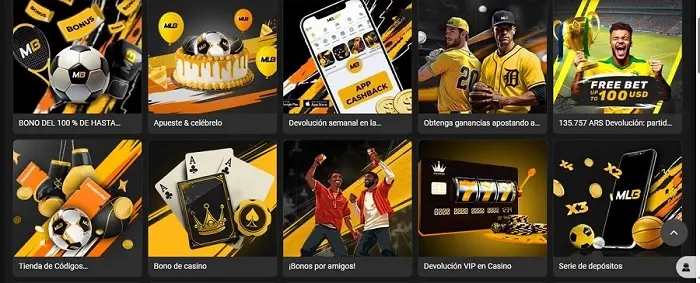 Galería de promociones y bonos disponibles en Melbet
